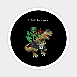 Clanosaurus Rex RUSSELLsaurus rex Russell Modern Scotland Family Tartan Magnet